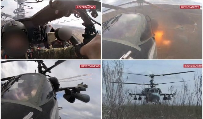 (VIDEO) PUTNOVI ‘ALIGATORI’ U NISKOM LETU POKAZALI SILU! Moćni Ka-52 zasuli ukrajinska oklopna vozila, ministarstvo odbrane objavilo snimak!