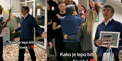 Učitelja Zorana 10 generacija ispratilo u penziju! Đaci pokazali šta su ljubav i poštovanje (VIDEO)