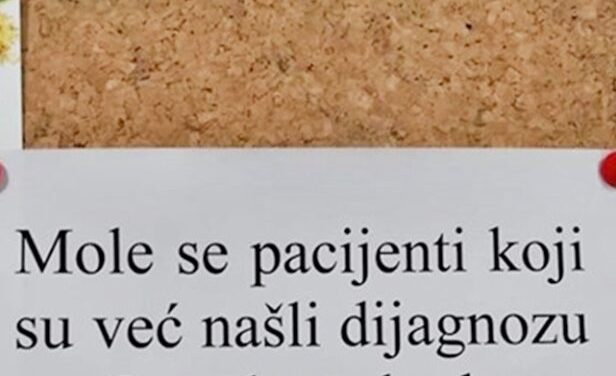 U čekaonici Doma zdravlja u Srbiji osvanulo neverovatno obaveštenje – urnebesno je i istinito